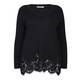 ELENA MIRO FINE KNIT WITH LACE HEM SWEATER