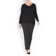 ELENA MIRO FINE KNIT WITH LACE HEM SWEATER