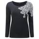 ELENA MIRO MONOCHROME EMBELLISHED SWEATER