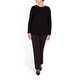 ELENA MIRO BLACK SWEATER BUTTON SLEEVE