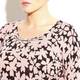 ELENA MIRO CONTRASTING FLORAL PRINT WOOL SWEATER