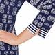 ELENA MIRO PRINTED V-NECK SWEATER BLUE