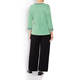 ELENA MIRO PRINTED V-NECK SWEATER GREEN