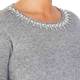 ELENA MIRO PEARL EMBELLISHED SWEATER