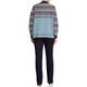 ELENA MIRO FAIRISLE KNITTED SWEATER TEAL 