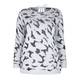 ELENA MIRO PRINT SILVER LUREX INTARSIA SWEATER 