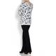 ELENA MIRO PRINT SILVER LUREX INTARSIA SWEATER 