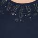 ELENA MIRO NAVY SEQUIN EMBELLISHED SWEATER