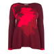 ELENA MIRO RED ABSTRACT PRINT SWEATER