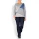 ELENA MIRO GEOMETRIC COLOUR BLOCK SWEATER