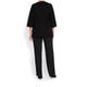 ELENA MIRO BLACK EMBELLISHED V-NECK SWEATER