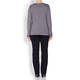 ELENA MIRO LACE CUFF SWEATER GREY