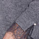 ELENA MIRO LACE CUFF SWEATER GREY