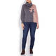 ELENA MIRO INTARSIA SWEATER OPTIONAL COWL 