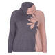 ELENA MIRO INTARSIA SWEATER OPTIONAL COWL 