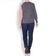 ELENA MIRO INTARSIA SWEATER OPTIONAL COWL 