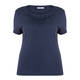 ELENA MIRO FLORAL EMBROIDERED NAVY T-SHIRT