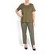 ELENA MIRO KHAKI FRONT CREASE TROUSER