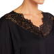 ELENA MIRO LACE YOKE TOP BLACK