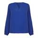 ELENA MIRO cobalt blue crepe tunic TOP