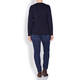 ELENA MIRO JERSEY TOP SEQUIN FRONT NAVY