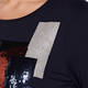 ELENA MIRO JERSEY TOP SEQUIN FRONT NAVY