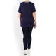 ELENA MIRO PEARL EMBELLISHED TOP NAVY