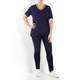 ELENA MIRO PEARL EMBELLISHED TOP NAVY