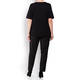 ELENA MIRO PEARL AND DIAMANTE EMBELLISHED T-SHIRT BLACK