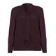 ELENA MIRO aubergine crepe front TOP with tie detail