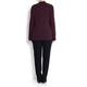 ELENA MIRO aubergine crepe front TOP with tie detail