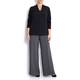 ELENA MIRO black crepe front TOP with tie detail