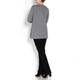 ELENA MIRO PRINT GREY KNIT AND SEQUIN PRINT TOP 