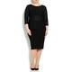 LUISA VIOLA black punto milano pencil SKIRT