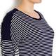 ELENA MIRO navy and white stripe jerseyTOP