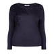 ELENA MIRO NAVY APPLIQUE TOP