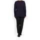 ELENA MIRO NAVY APPLIQUE TOP