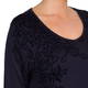 ELENA MIRO NAVY APPLIQUE TOP