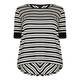 ELENA MIRO geometric stripe TOP