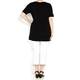 ELENA MIRO black embellished jersey TOP