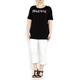 ELENA MIRO black embellished jersey TOP