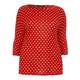 ELENA MIRO red jacquard jersey TOP