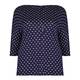 ELENA MIRO blue jacquard jersey TOP