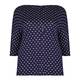 ELENA MIRO blue jacquard jersey TOP