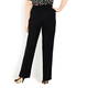 ELENA MIRO LINEN MIX FRONT FASTEN TROUSER BLACK 