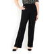 ELENA MIRO LINEN MIX FRONT FASTEN TROUSER BLACK 