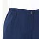 ELENA MIRO LINEN MIX FRONT FASTEN TROUSER NAVY
