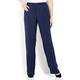 ELENA MIRO LINEN MIX FRONT FASTEN TROUSER NAVY
