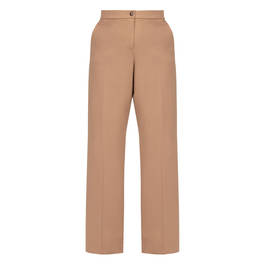Elena Miro Jersey Palazzo Trousers Camel  - Plus Size Collection