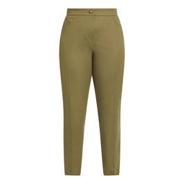 Elena Miro Stretch Cotton Chinos Khaki  - Plus Size Collection